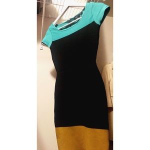 BCBGMAXAZRIA Color Block Dress
